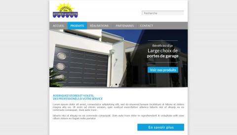Proposition de mise en forme de la partie supérieure (header) du site Rodriguez Stores et Volets