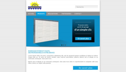 Proposition de mise en forme de la partie supérieure (header) du site Rodriguez Stores et Volets